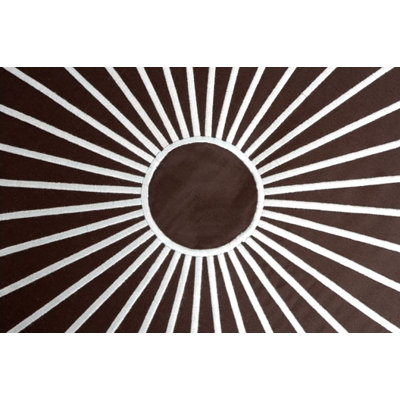 True Modern Starburst Bedding Collection in Brown and Blue