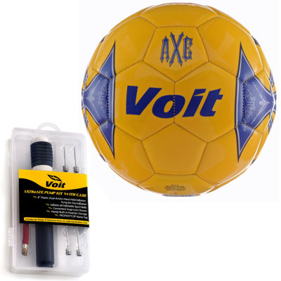 Voit Axe Soccer Ball with Ultimate Inflating Kit