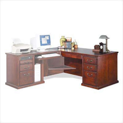 kathy ireland Home by Martin Furniture Huntington Club Right L-Shape Executive Desk