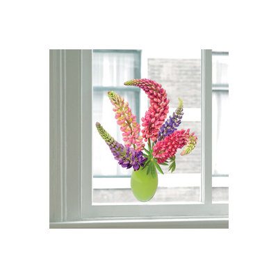 Oots Flat Flowers Window Stickers Originals in Lupine