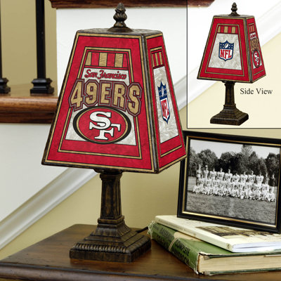 The Memory Company NFL 14" Art Glass Table Lamp