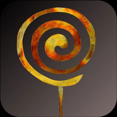 Art Matters Cosmic Spiral Garden Stake
