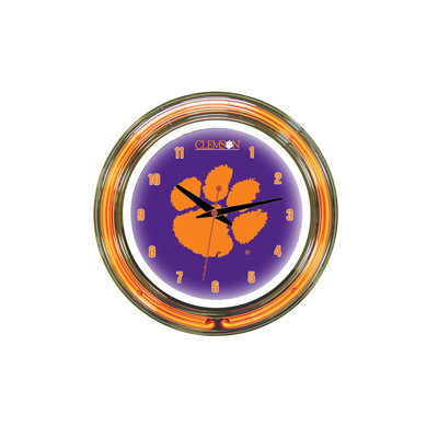Wave 7 NCAA 14" Team Neon Wall Clock
