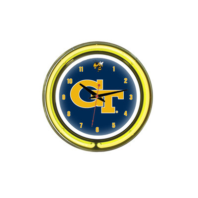 Wave 7 NCAA 14" Team Neon Wall Clock