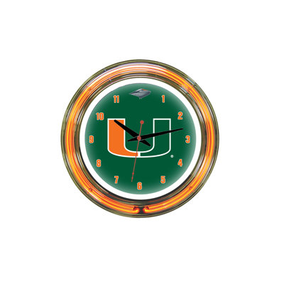 Wave 7 NCAA 14" Team Neon Wall Clock