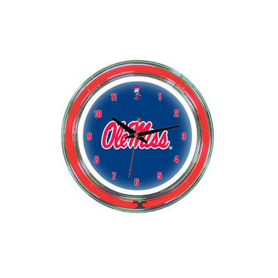 Wave 7 NCAA 14" Team Neon Wall Clock