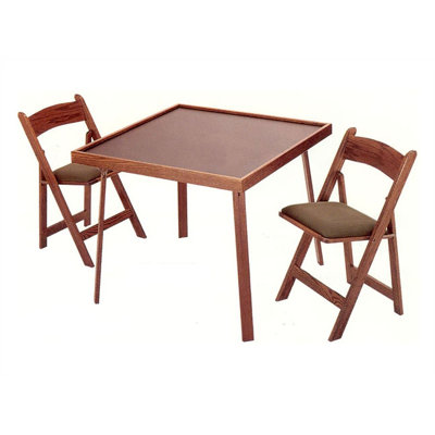 Kestell Furniture 35" Oak Folding Domino & Game Table