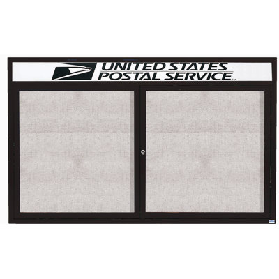 AARCO Illuminated Outdoor Enclosed Bulletin Board