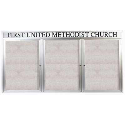 AARCO Illuminated Outdoor Enclosed Bulletin Board