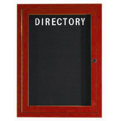 AARCO Outdoor Enclosed Aluminum Directory with Wood Look Finish