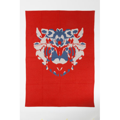 Scintilla Fox Lambswool Jacquard Woven Blanket