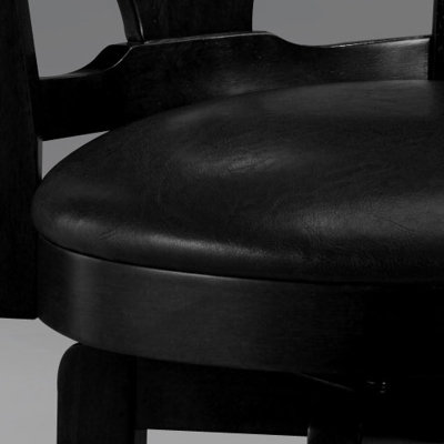 Hillsdale Furniture Corsica 24.5" Swivel Counter Stool with Vinyl Seat in Black