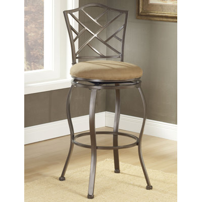 Hillsdale Furniture Brookside Bar Height Glass Bistro Table with Hanover Stools