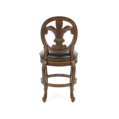Hillsdale Furniture Fleur De Lis 25" Triple Leaf Swivel Counter Stool