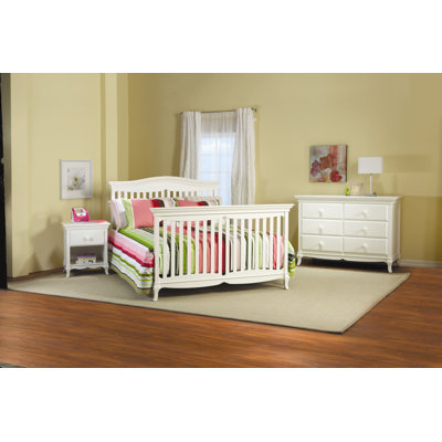 PALI Mantova Two Piece Forever Convertible Crib Set in White