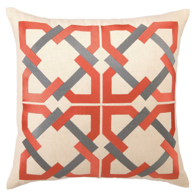 Trina Turk Residential Geometric Tile Linen Pillow