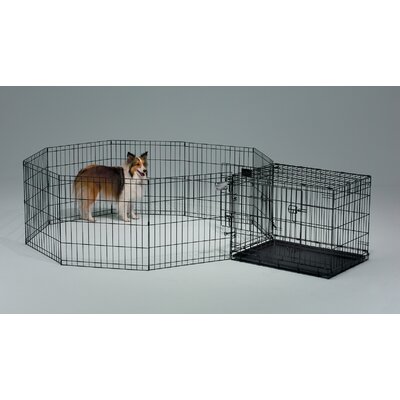 Midwest Exercise Pen with Door  24  x 36  Black dog kennel