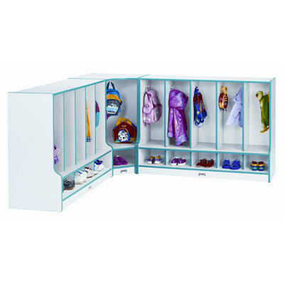 Jonti-Craft Toddler Corner Coat Locker with Step