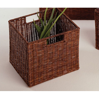 Winsome Set of 3 Walnut Storage Baskets