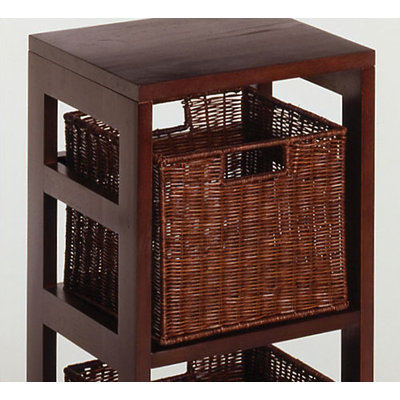 Winsome Espresso Storage Shelf and Baskets