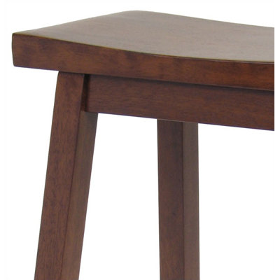 Winsome Saddle Seat 24" Counter Stool in Walnut