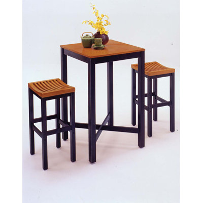 Home Styles 29" Black Contour Stool w/ Oak Top