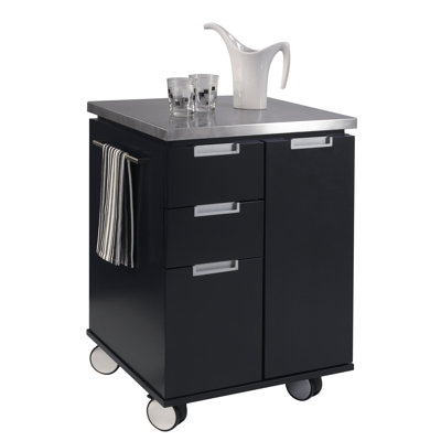 Home Styles Kitchen Cart with Stainless Steel Top