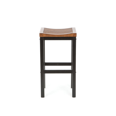 Home Styles 29" Black Contour Stool w/ Oak Top