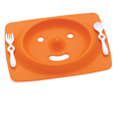 Skip Hop Mate Stay-Put Place Mat and Plate in Orange