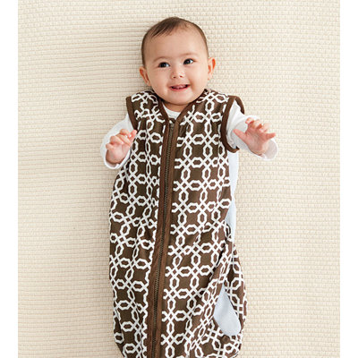 Skip Hop Lattice Airflow Wearable Blanket in Chocolate