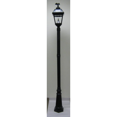GamaSonic Imperial Solar Post Lantern Head with Eagle Finial in Black