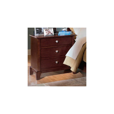 Baxton Studio Barton 3 Drawer Nightstand