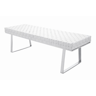 Nuevo Karlee Leather Bench