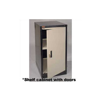 Lyon Workspace Products Counter High Slenderline Shelf Cabinet: 22 3/4" W x 28 1/4" D x 44 1/4" H
