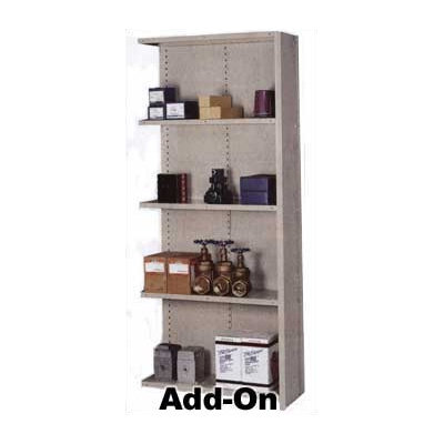 Lyon Workspace Products 8000 Series Closed Shelving with Open Back - 6 Shelves: 84" H x 36" W x 18" D