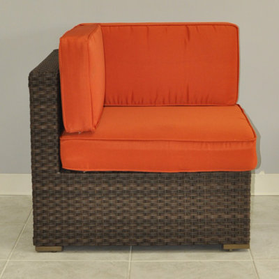 International Home Miami Miami Atlantic Corner Sectional Seat with Cushions