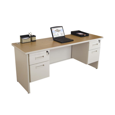 Marvel Office Furniture Pronto Double Pedestal Locks with 2 Keys Computer Desk
