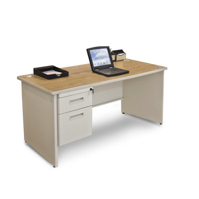 Marvel Office Furniture Pronto 60" Single Pedestal Computer Desk