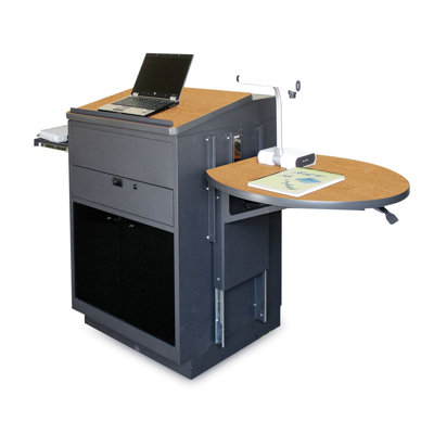 Marvel Office Furniture Zapf Office Support Media Center Lectern with Acrylic Door