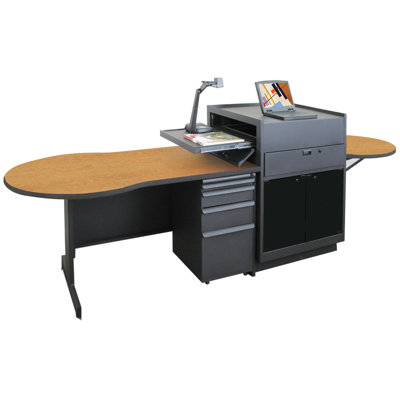 Marvel Office Furniture Zapf Office Support Instructor's Desk with Acrylic Door