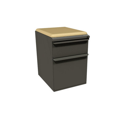 Marvel Office Furniture Zapf Mobile Pedestal File Cabinet with Seat