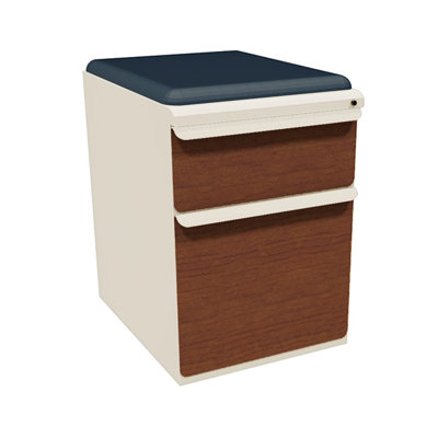 Marvel Office Furniture Zapf Mobile Pedestal File Cabinet with Seat