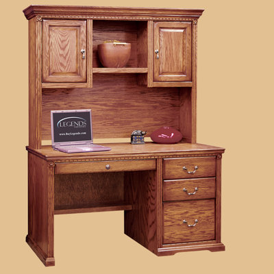 Scottsdale Oak Office Computer Desk with Optional Hutch