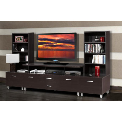 Nexera Element Entertainment Center with Wide Satellite Unit in Espresso