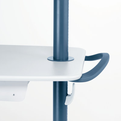 Anthro Zido Mobile Adjustable Height EMR Cart With Handle