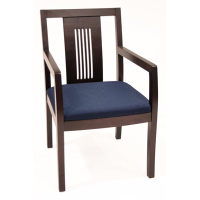Regency Preston Guest Side Chair with Transitional Wood Back