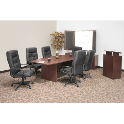 Regency 71" x 35"  Boat Shape Conference Table Office Set