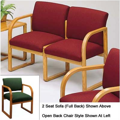 Lesro Contour Two Seats with Open Back