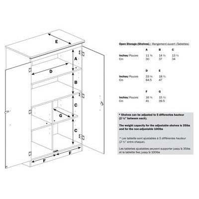 South Shore Morgan Collection Tall Storage Cabinet