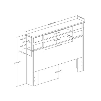 South Shore Cosmos Bookcase Headboard